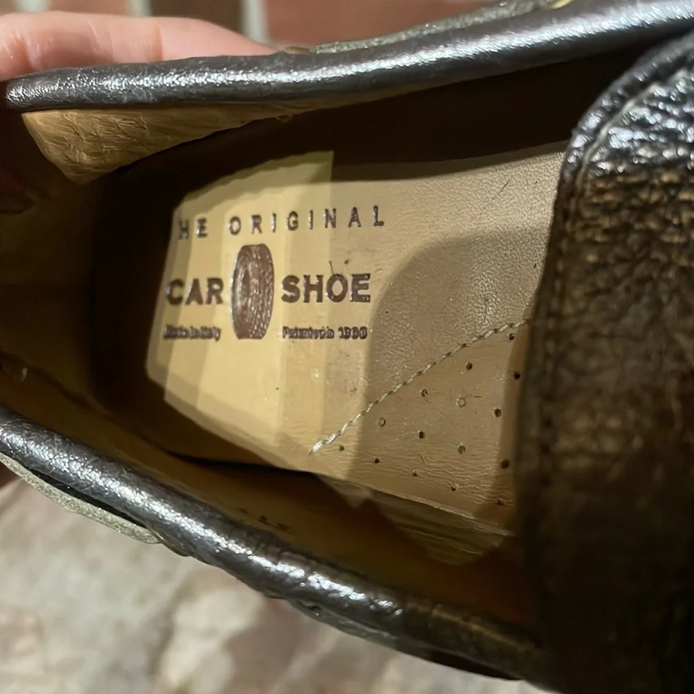 The Original Car Shoe, metallic loafer
